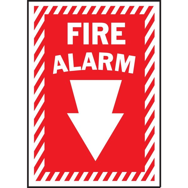 Hy-Ko Fire Alarm Sign 10" x 14", 5PK A20395